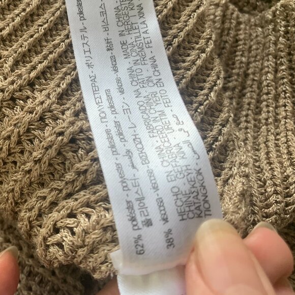 Zara Knit Sweater Vest Dress brown / beige size M - Picture 4 of 6
